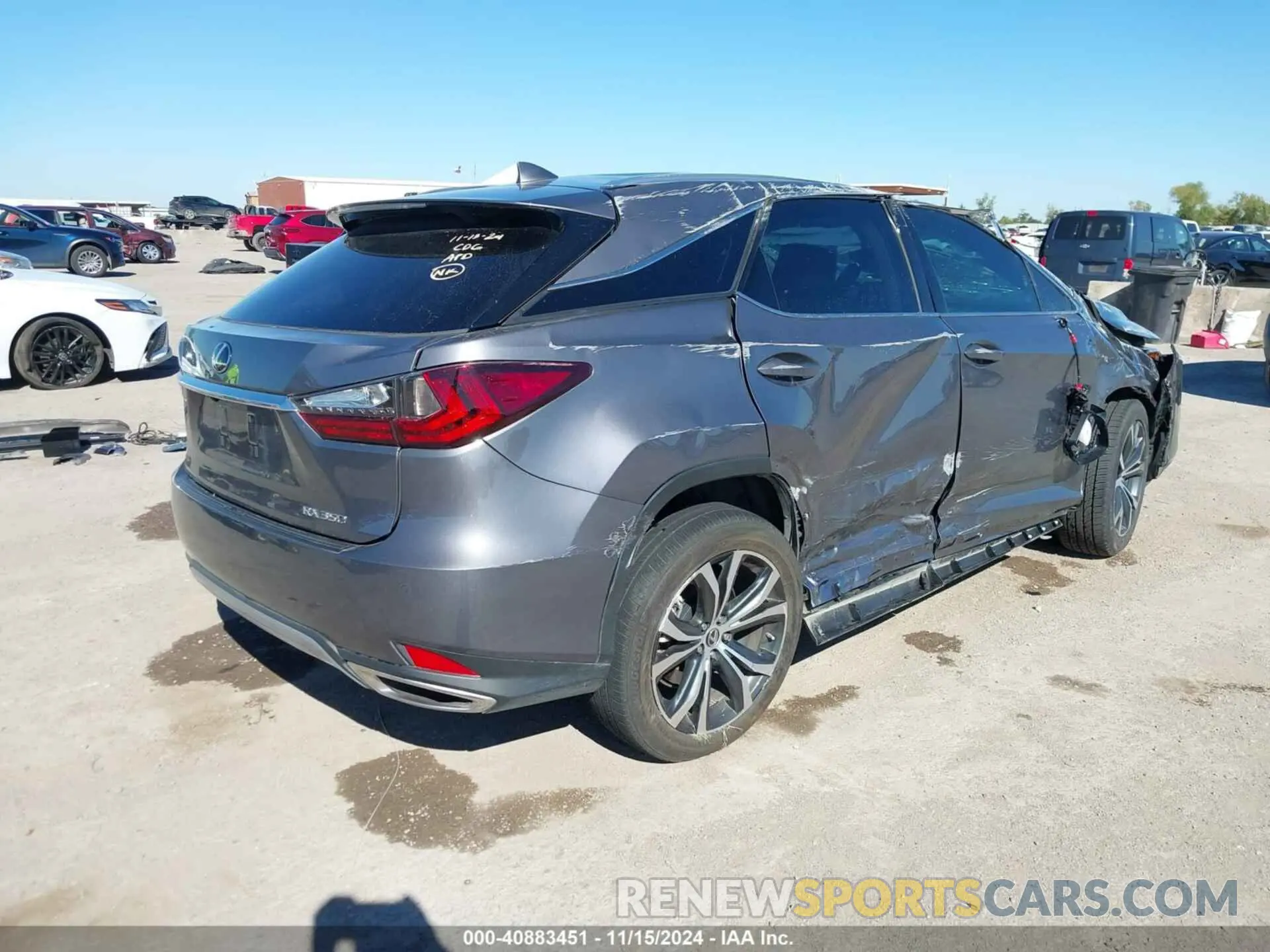 4 Фотография поврежденного автомобиля 2T2HZMAA8NC243202 LEXUS RX 350 2022