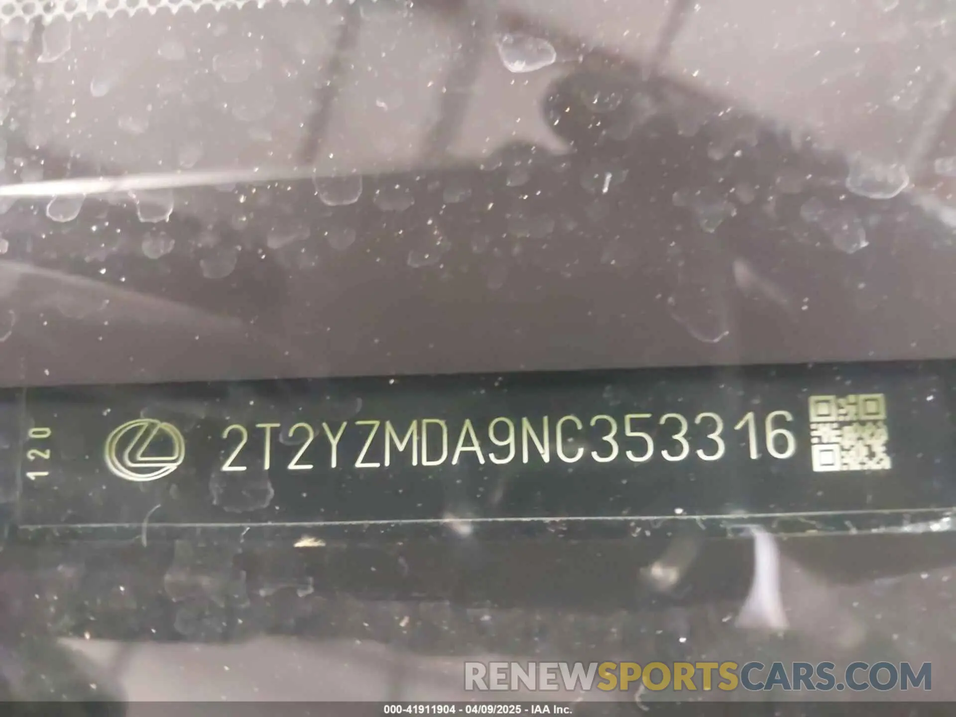 19 Фотография поврежденного автомобиля 2T2YZMDA9NC353316 LEXUS RX 350 2022