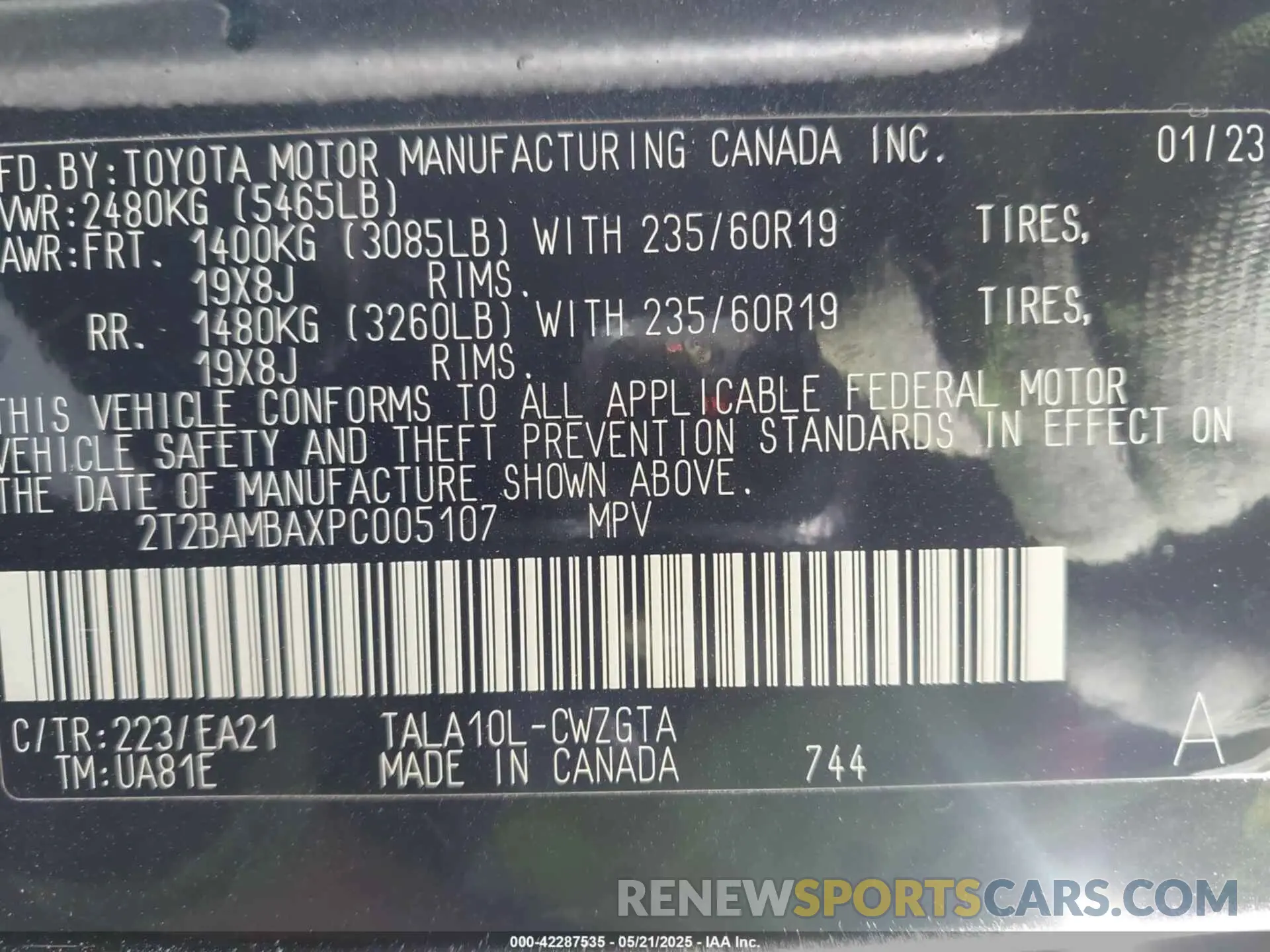 9 Фотография поврежденного автомобиля 2T2BAMBAXPC005107 LEXUS RX 350 2023