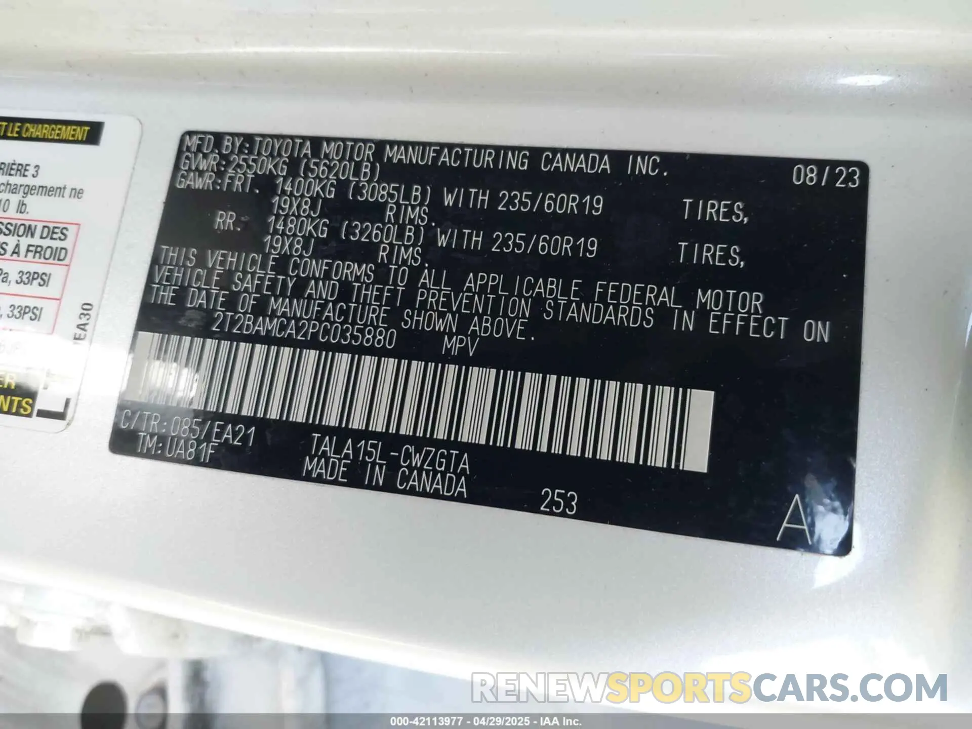 9 Фотография поврежденного автомобиля 2T2BAMCA2PC035880 LEXUS RX 350 2023