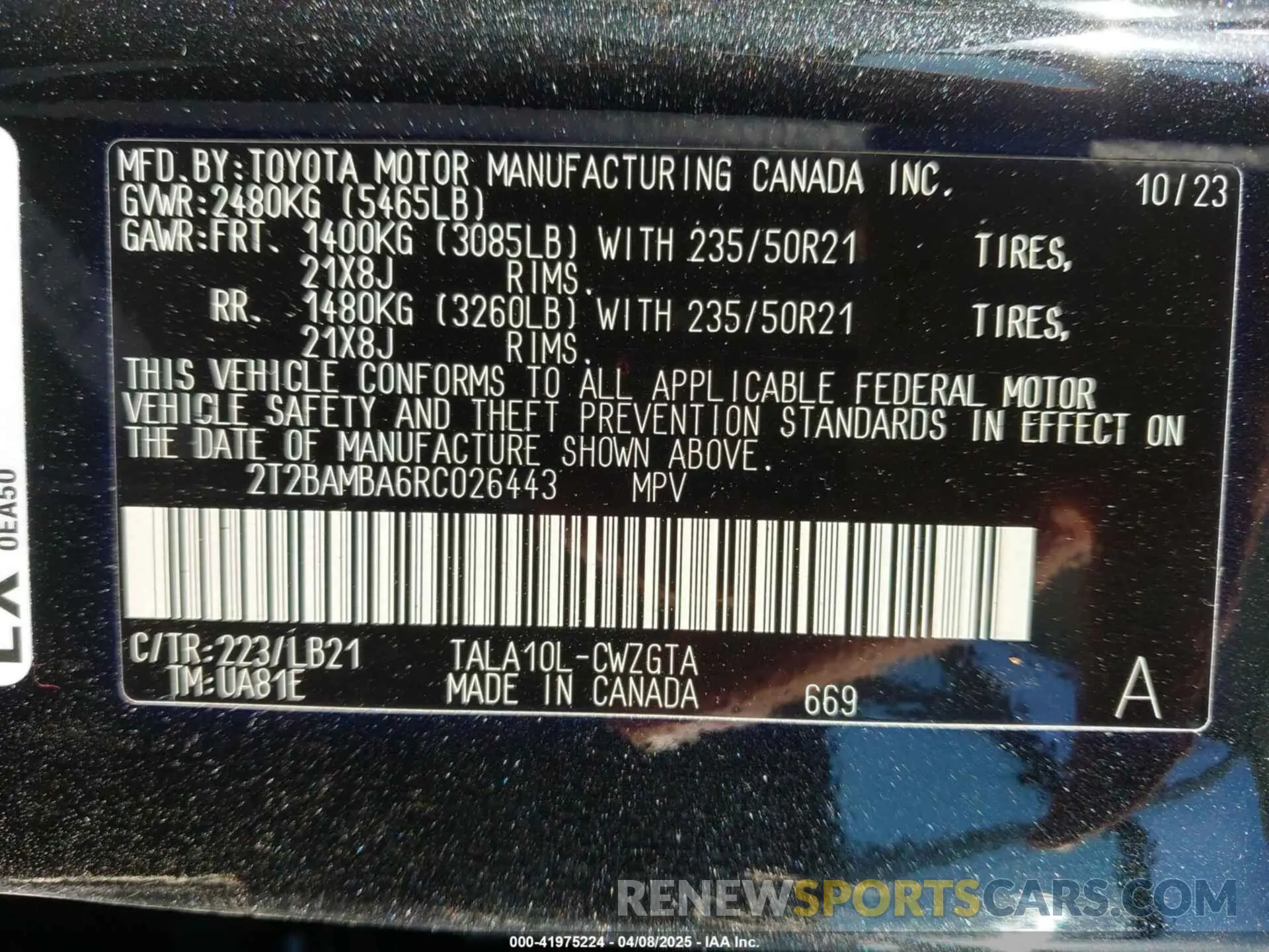 9 Photograph of a damaged car 2T2BAMBA6RC026443 LEXUS RX 350 2024
