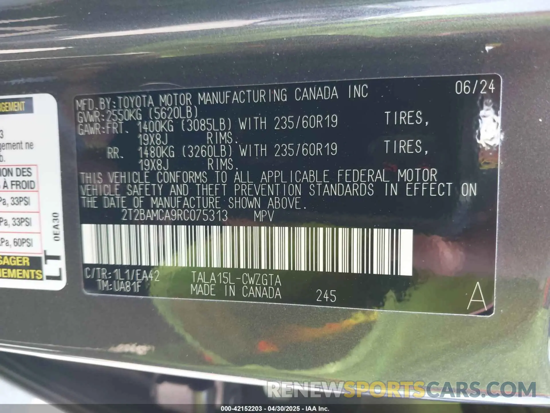 9 Photograph of a damaged car 2T2BAMCA9RC075313 LEXUS RX 350 2024