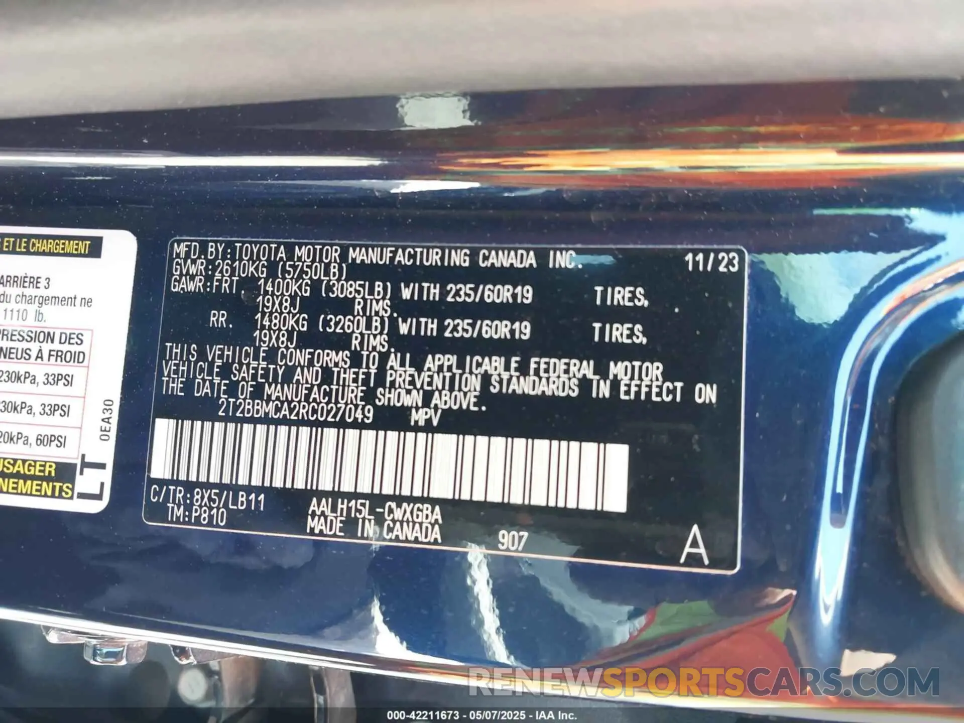 9 Фотография поврежденного автомобиля 2T2BBMCA2RC027049 LEXUS RX 350H 2024