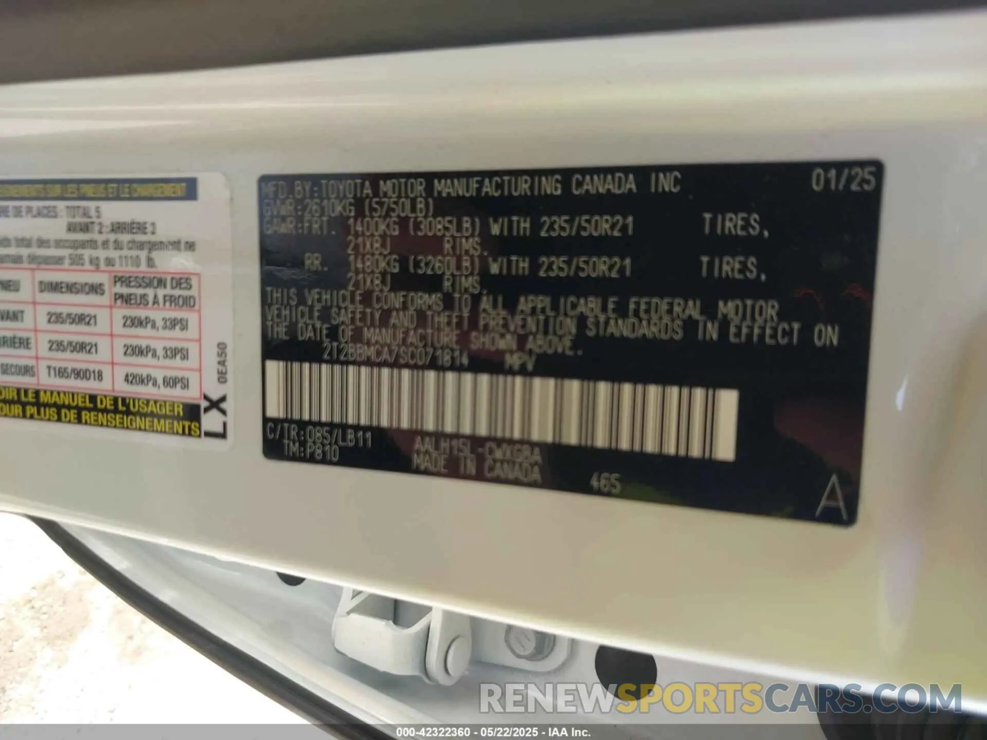 9 Фотография поврежденного автомобиля 2T2BBMCA7SC071814 LEXUS RX 350H 2025