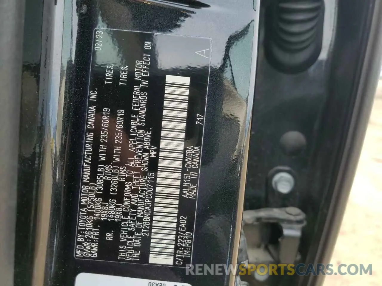 13 Фотография поврежденного автомобиля 2T2BBMCA3PC007115 LEXUS RX 350H BA 2023