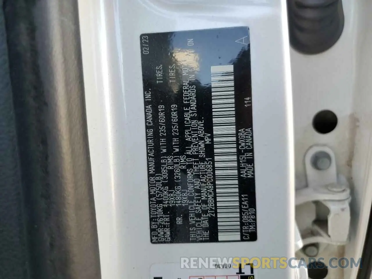 14 Фотография поврежденного автомобиля 2T2BBMCA8PC006851 LEXUS RX 350H BA 2023