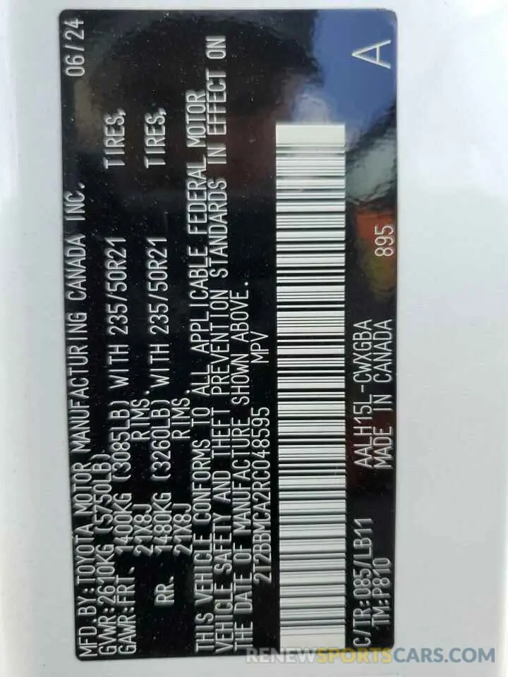 14 Фотография поврежденного автомобиля 2T2BBMCA2RC048595 LEXUS RX 350H BA 2024