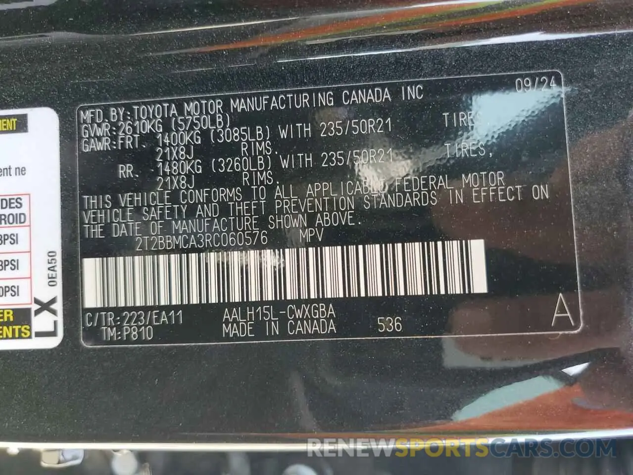 15 Фотография поврежденного автомобиля 2T2BBMCA3RC060576 LEXUS RX 350H BA 2024