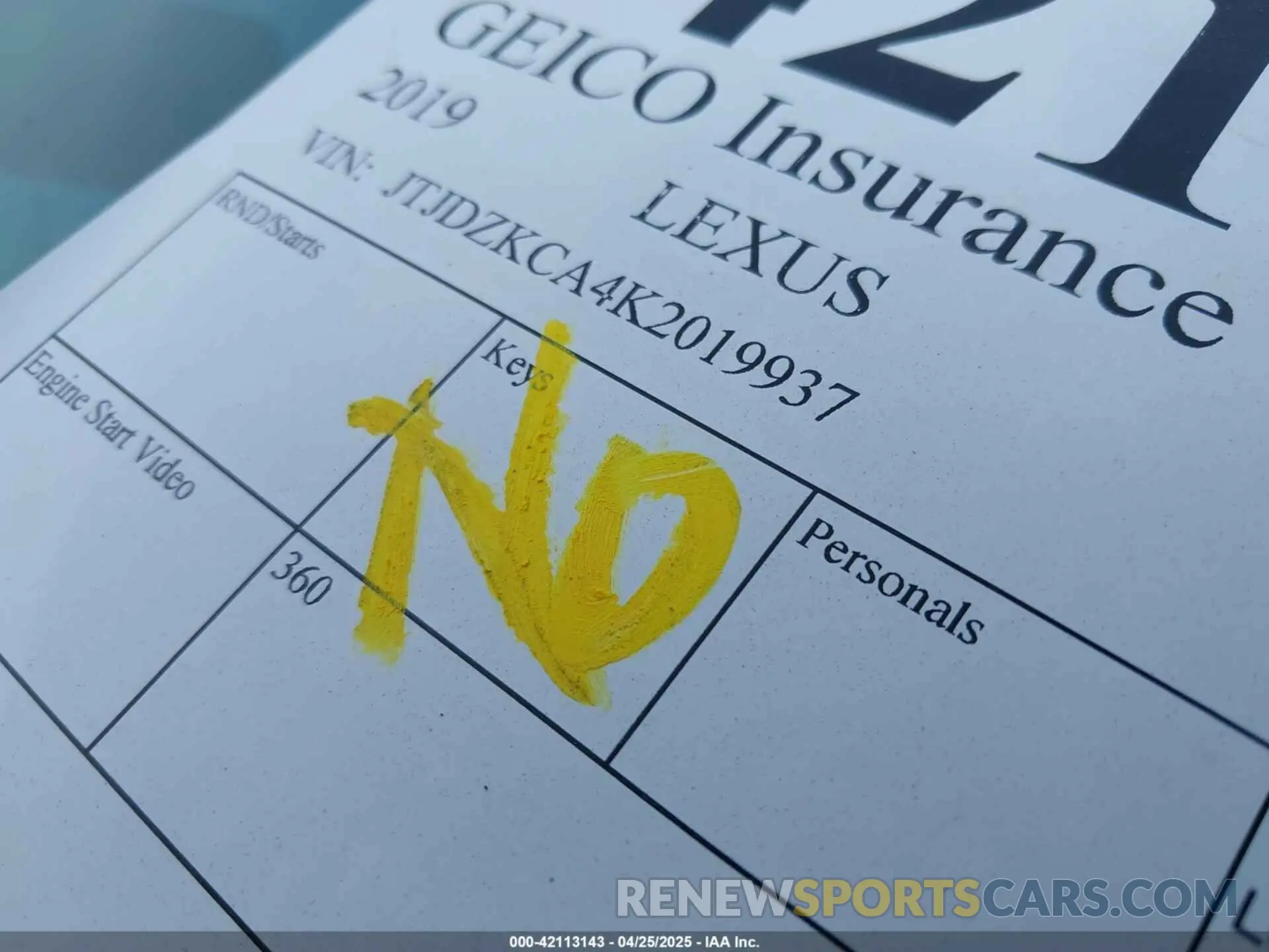 11 Photograph of a damaged car JTJDZKCA4K2019937 LEXUS RX 350L 2019