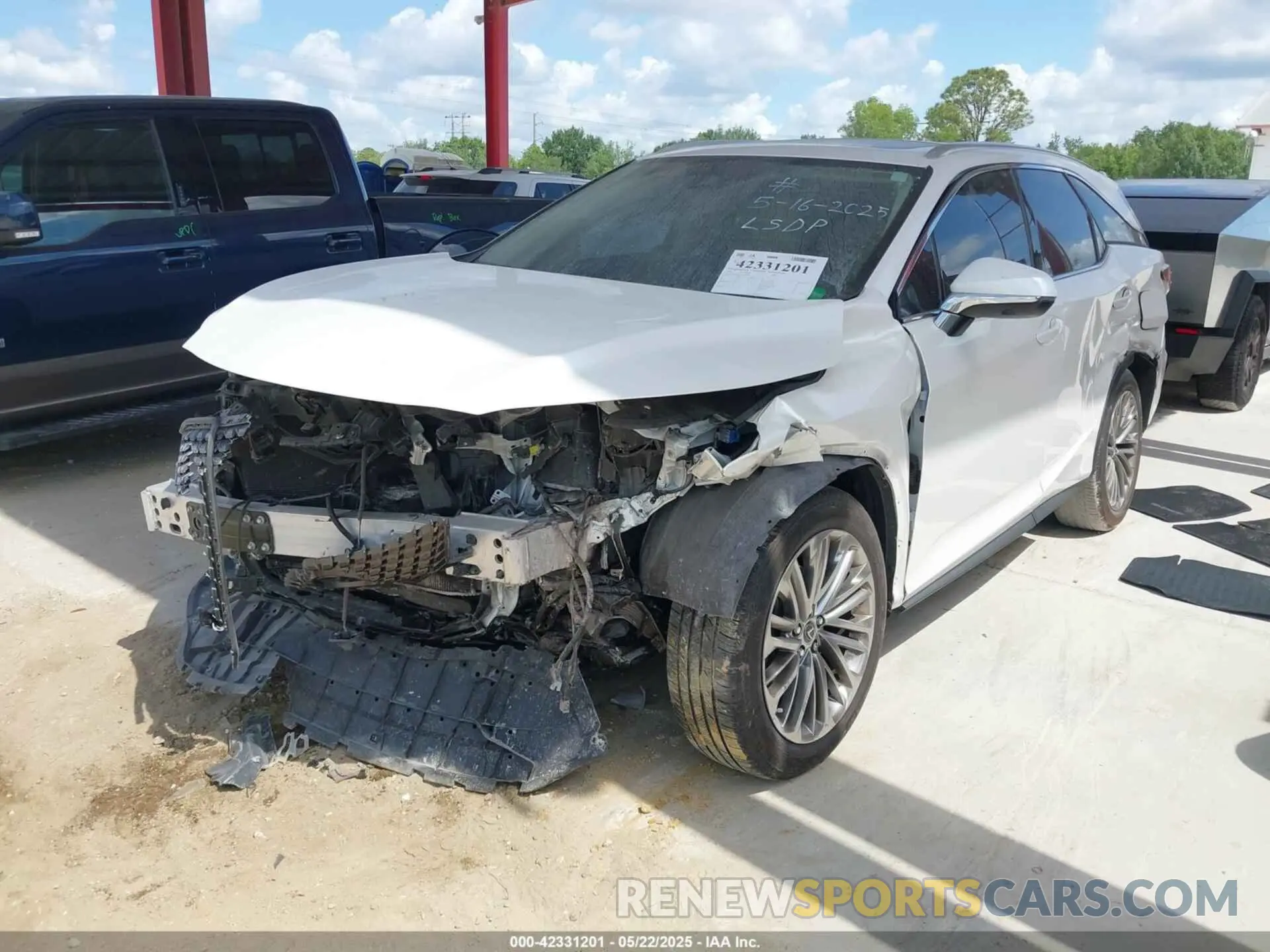 2 Фотография поврежденного автомобиля JTJJZKEA8N2026796 LEXUS RX 350L 2022