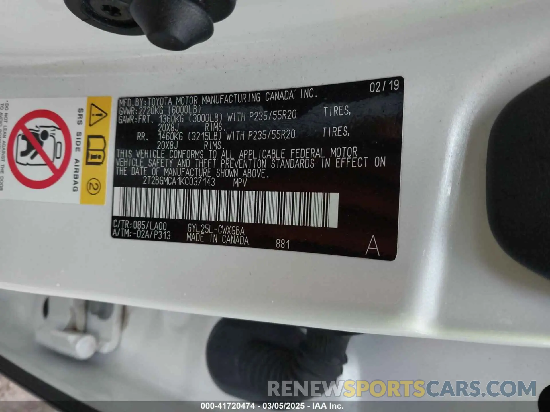 9 Photograph of a damaged car 2T2BGMCA1KC037143 LEXUS RX 450H 2019