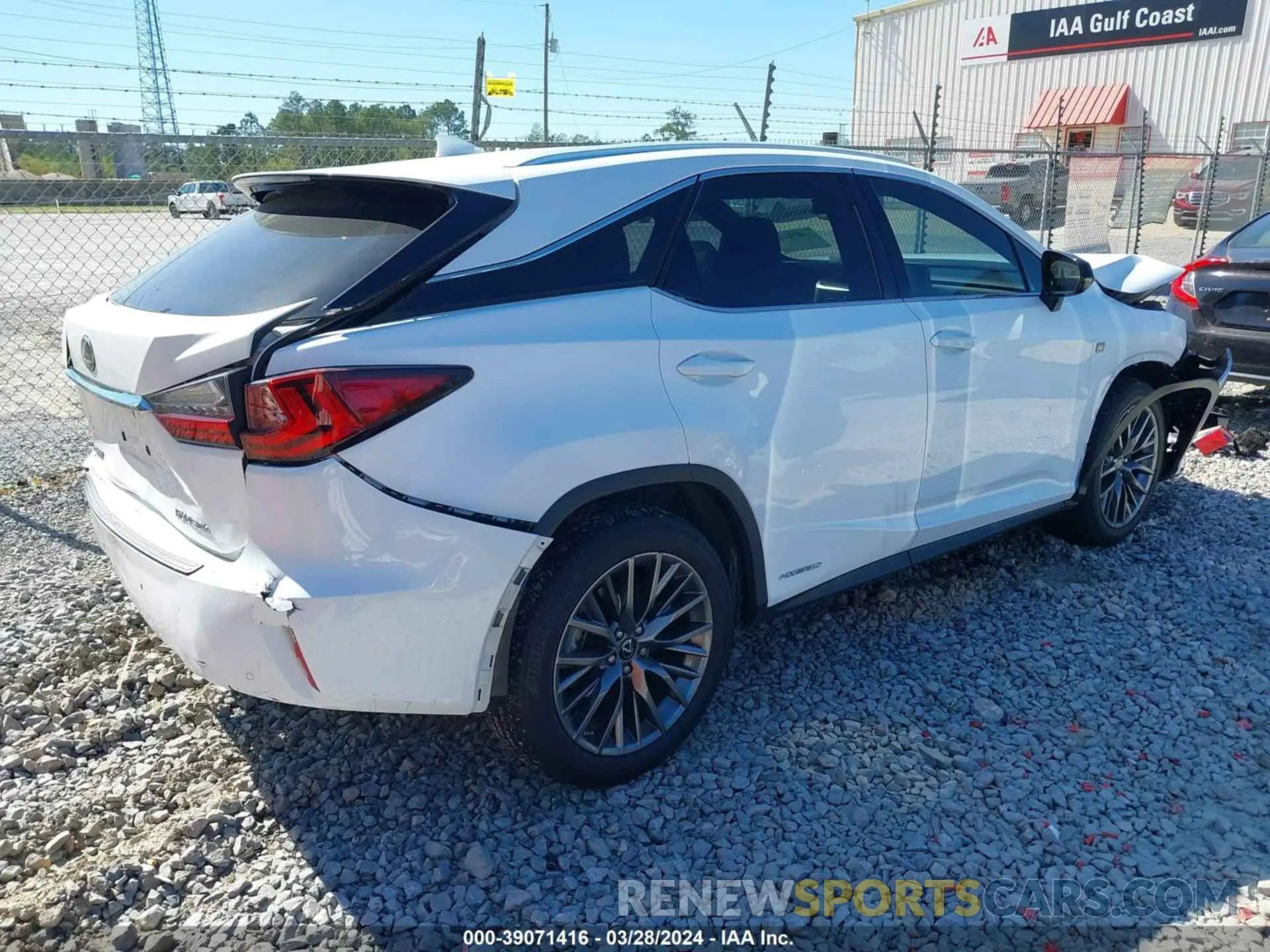 4 Фотография поврежденного автомобиля 2T2BGMCA9KC031025 LEXUS RX 450H 2019