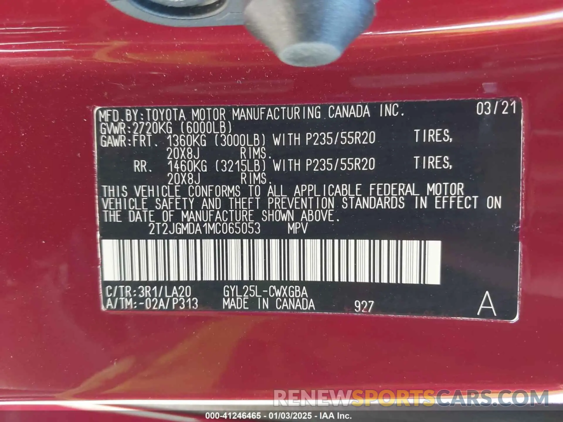 9 Фотография поврежденного автомобиля 2T2JGMDA1MC065053 LEXUS RX 450H 2021