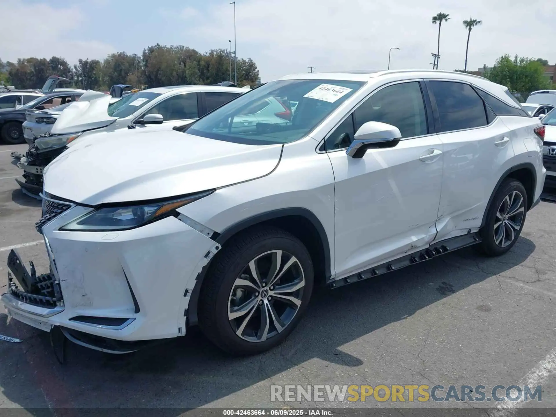 2 Photograph of a damaged car 2T2HGMDA7NC074100 LEXUS RX 450H 2022