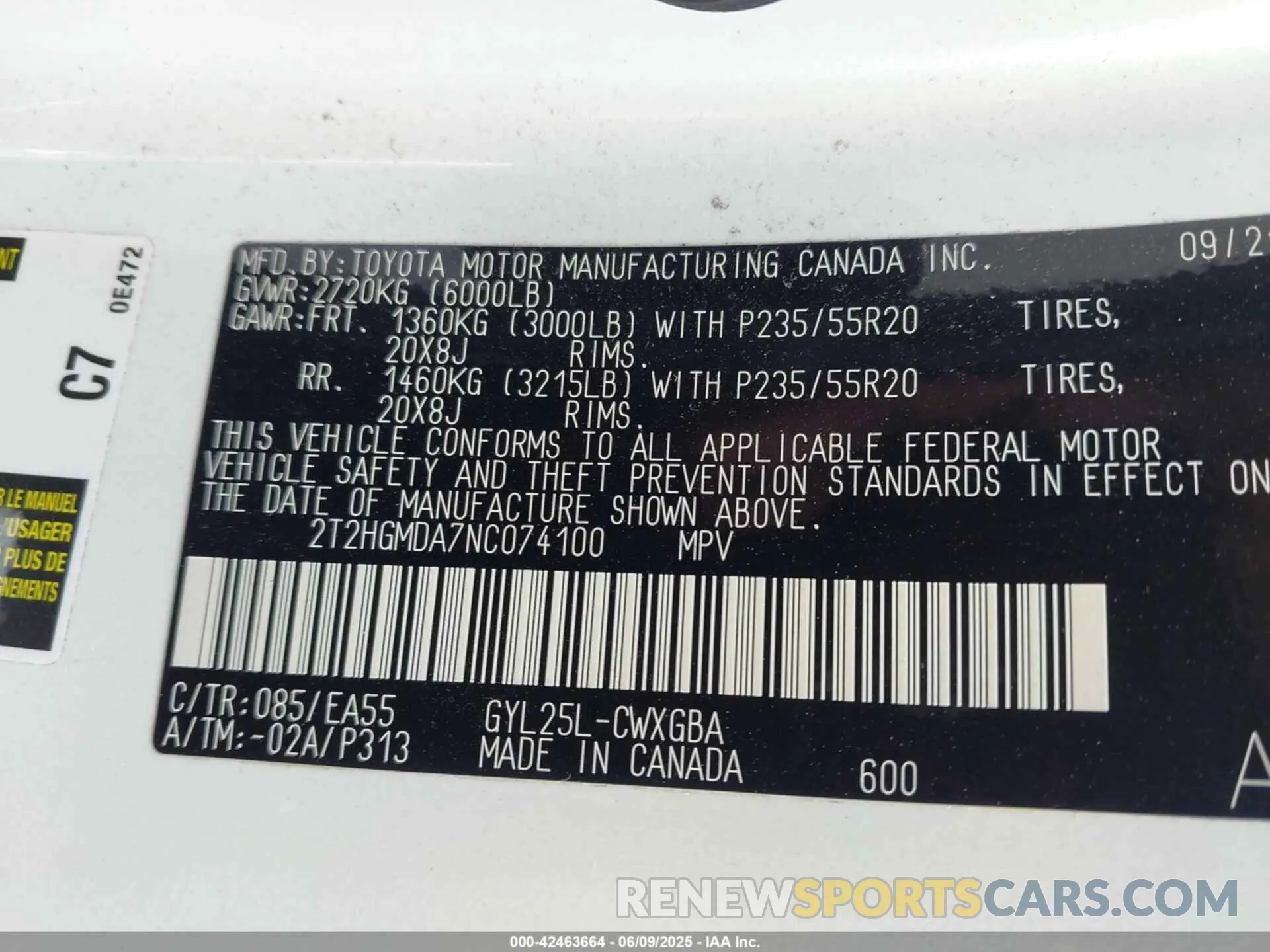 9 Photograph of a damaged car 2T2HGMDA7NC074100 LEXUS RX 450H 2022