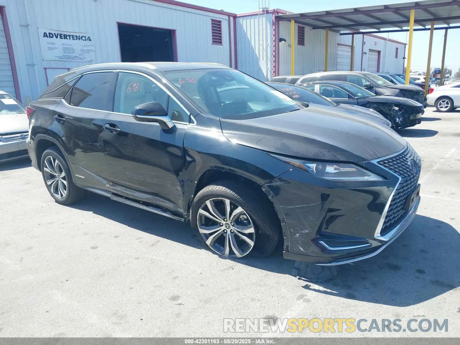 1 Photograph of a damaged car 2T2HGMDA8NC092914 LEXUS RX 450H 2022
