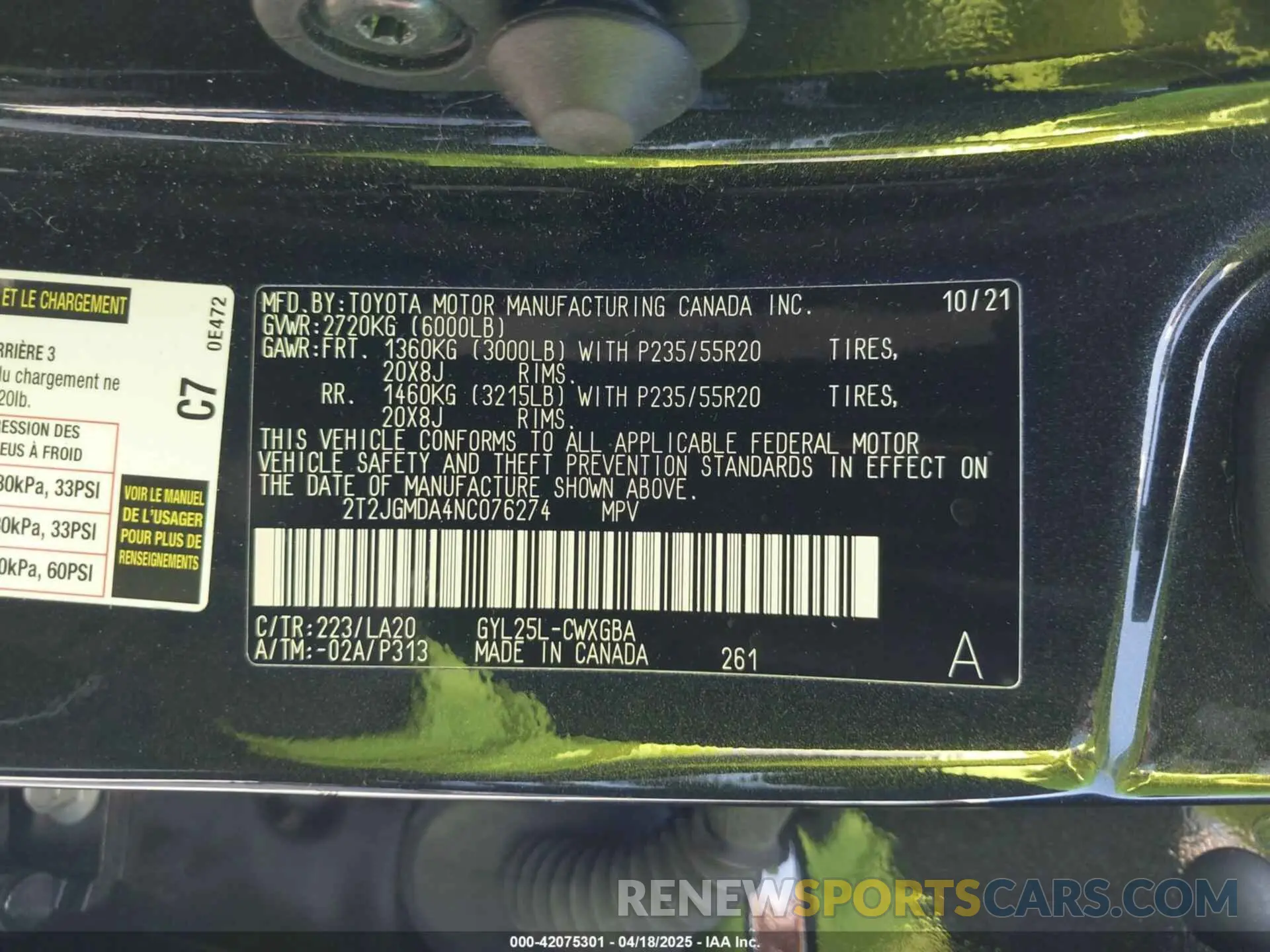 9 Фотография поврежденного автомобиля 2T2JGMDA4NC076274 LEXUS RX 450H 2022
