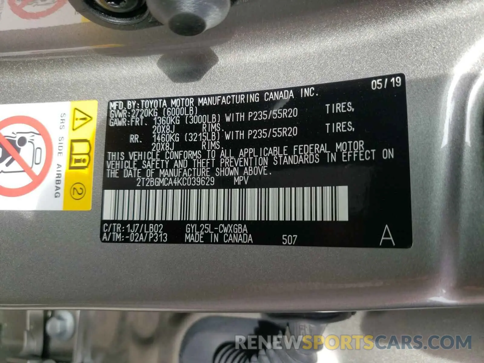 10 Photograph of a damaged car 2T2BGMCA4KC039629 LEXUS RX 450H BA 2019