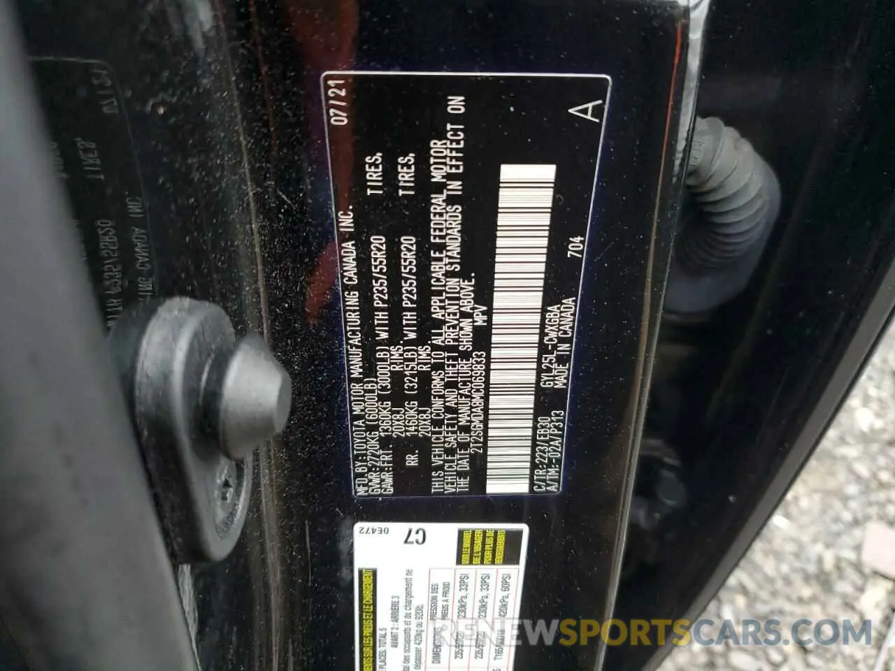 13 Фотография поврежденного автомобиля 2T2SGMDA8MC069833 LEXUS RX 450H F 2021
