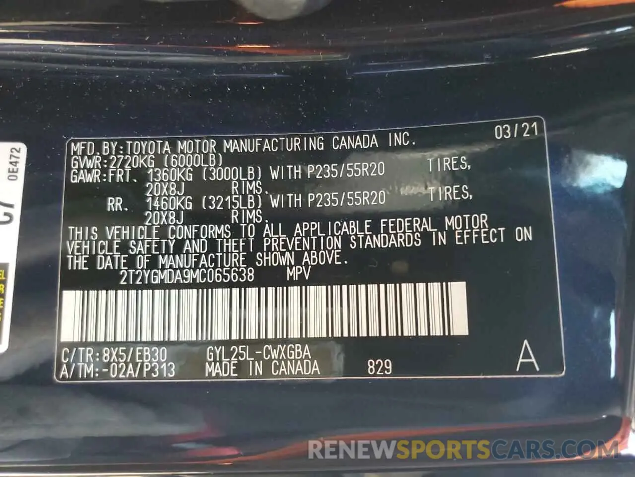 13 Фотография поврежденного автомобиля 2T2YGMDA9MC065638 LEXUS RX 450H F 2021