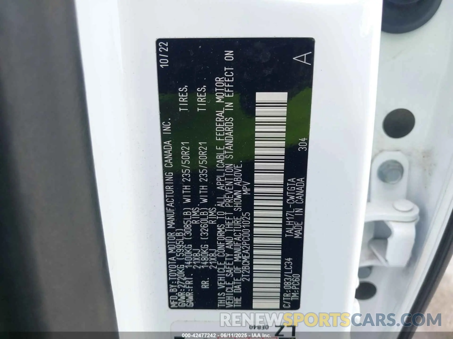 9 Фотография поврежденного автомобиля 2T2BCMEA2PC001025 LEXUS RX 500H 2023