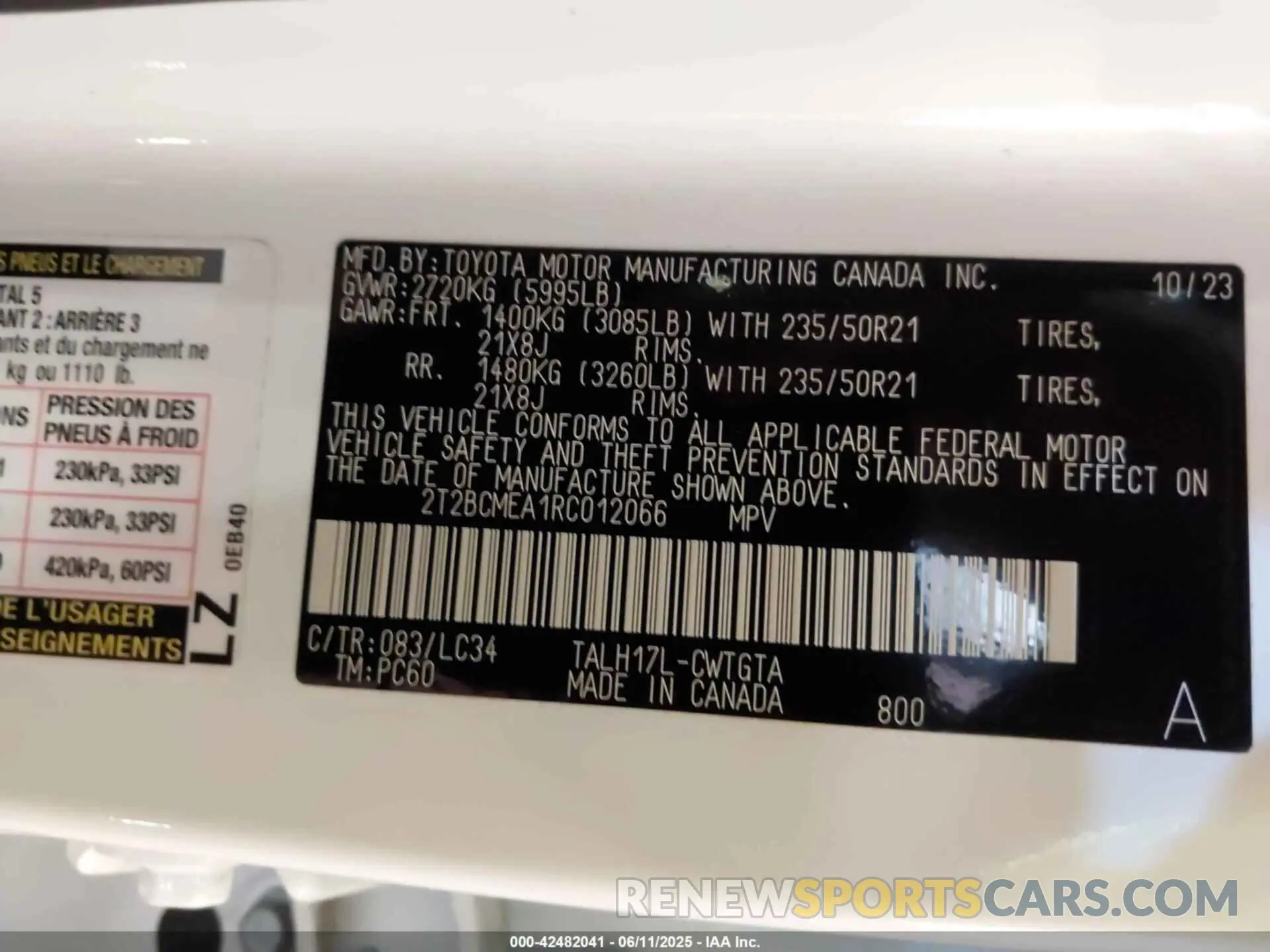 9 Фотография поврежденного автомобиля 2T2BCMEA1RC012066 LEXUS RX 500H 2024