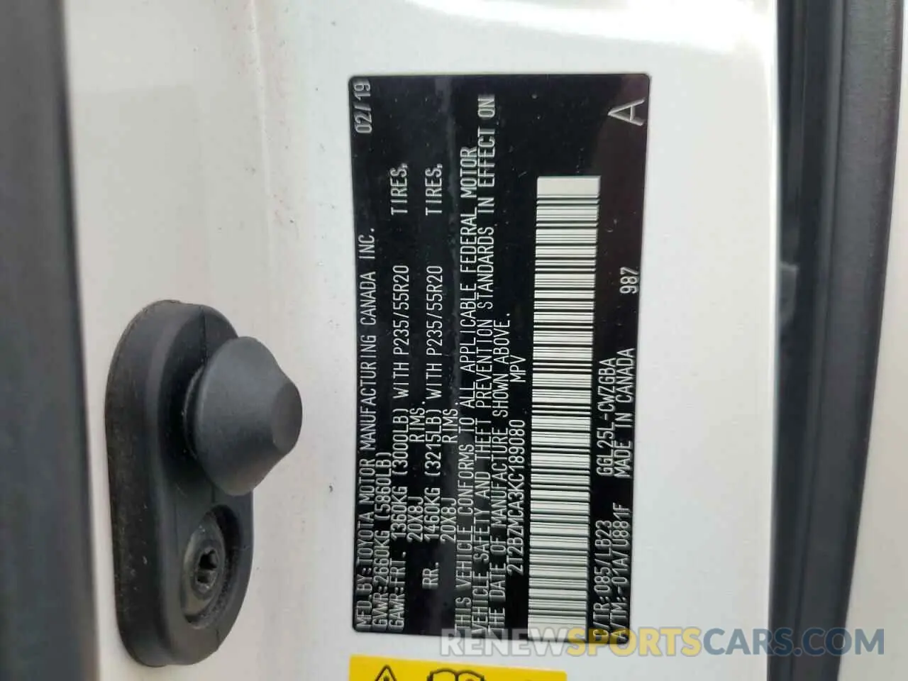 14 Photograph of a damaged car 2T2BZMCA3KC189080 LEXUS RX350 2019