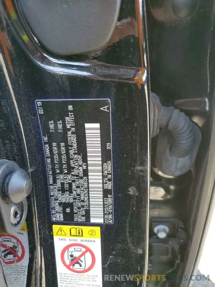 12 Фотография поврежденного автомобиля 2T2BZMCA7KC188529 LEXUS RX350 2019