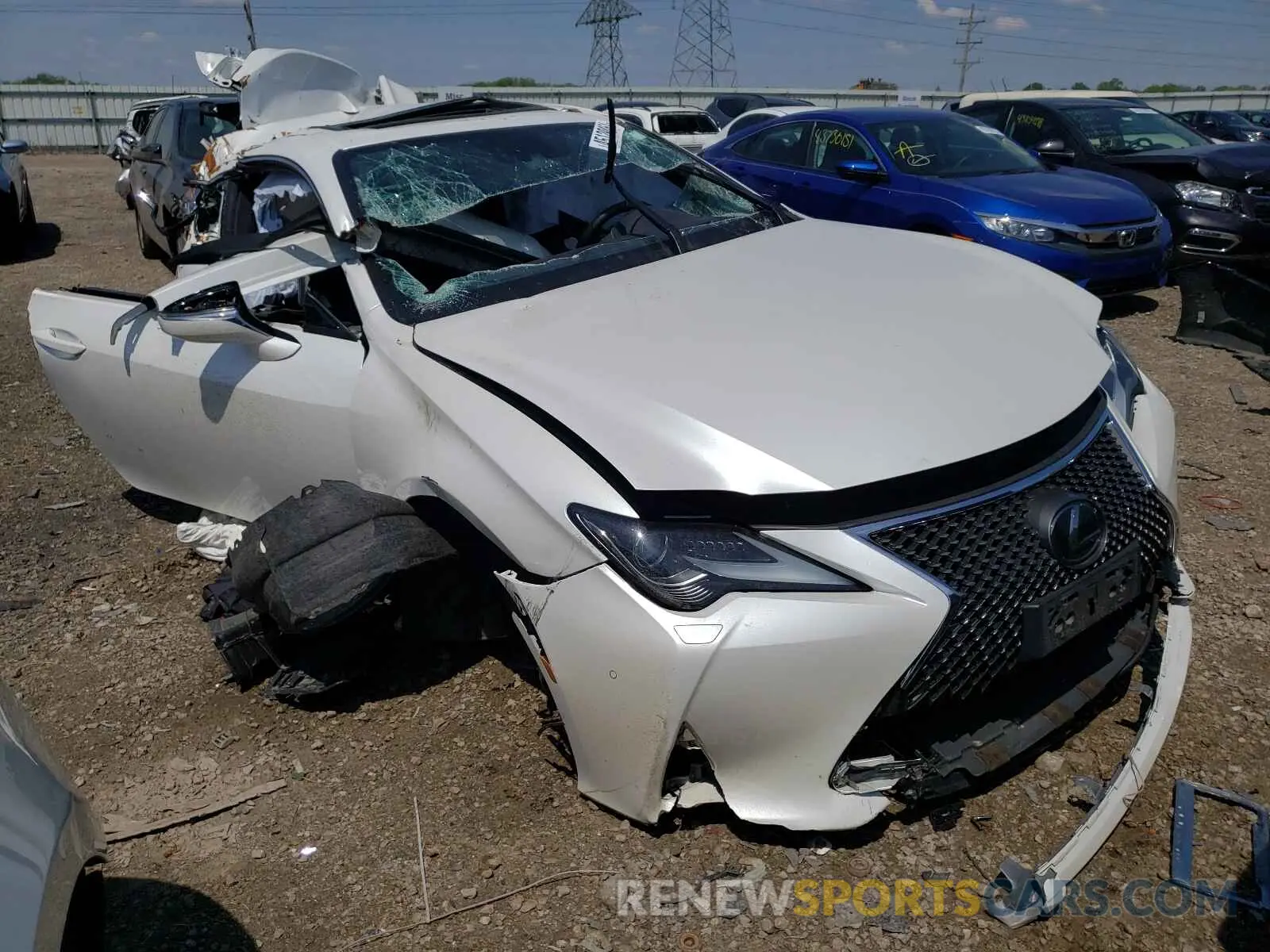 1 Photograph of a damaged car JTHS85BC2K5004903 LEXUS RX350 2019