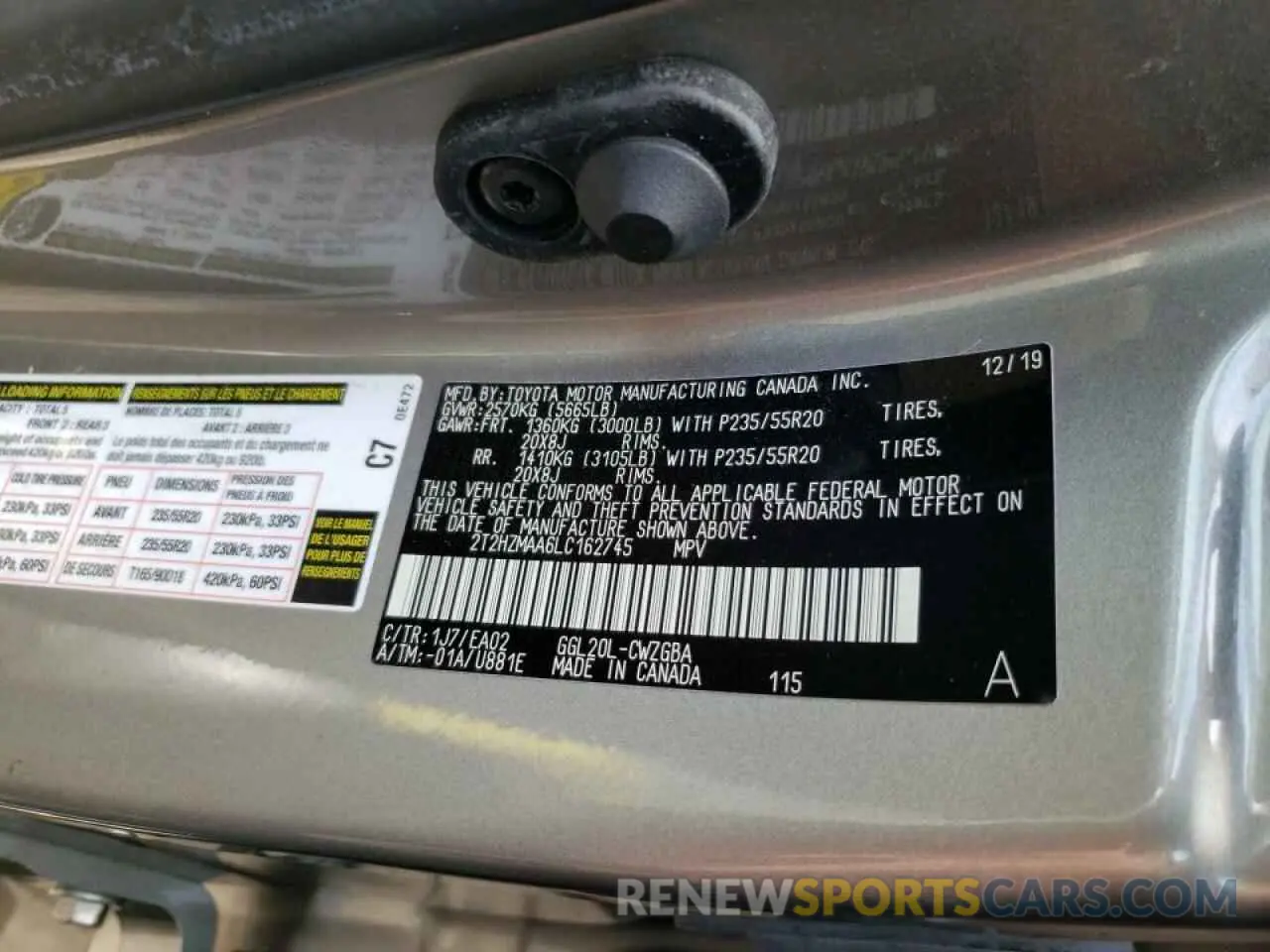 10 Фотография поврежденного автомобиля 2T2HZMAA6LC162745 LEXUS RX350 2020