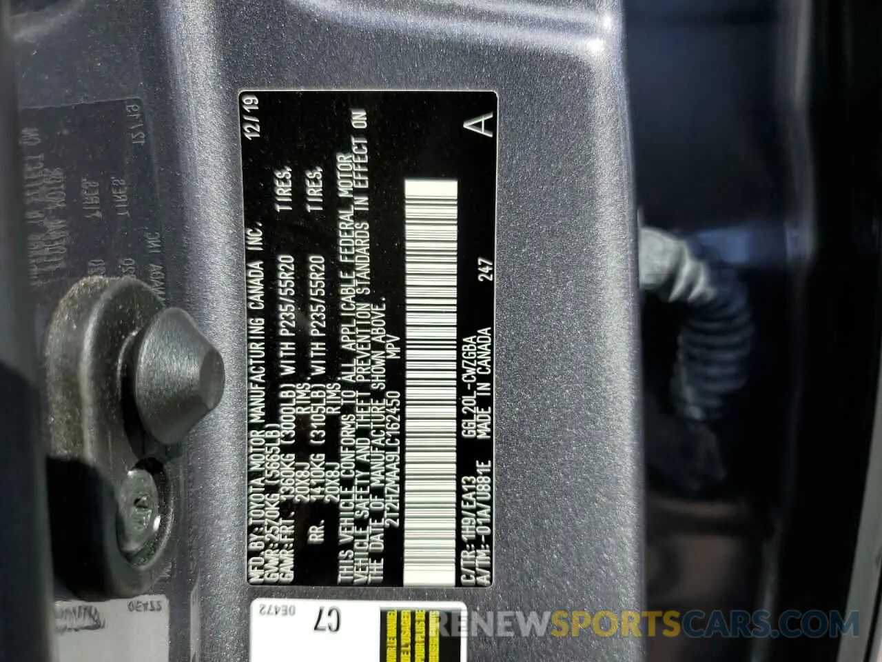 10 Фотография поврежденного автомобиля 2T2HZMAA9LC162450 LEXUS RX350 2020