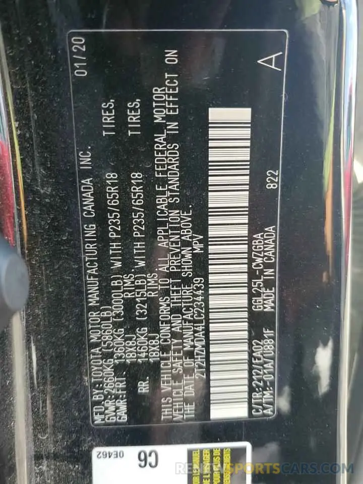 13 Фотография поврежденного автомобиля 2T2HZMDA4LC234439 LEXUS RX350 2020
