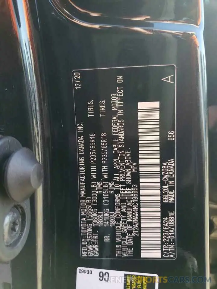 13 Фотография поврежденного автомобиля 2T2AZMAA4MC196993 LEXUS RX350 2021