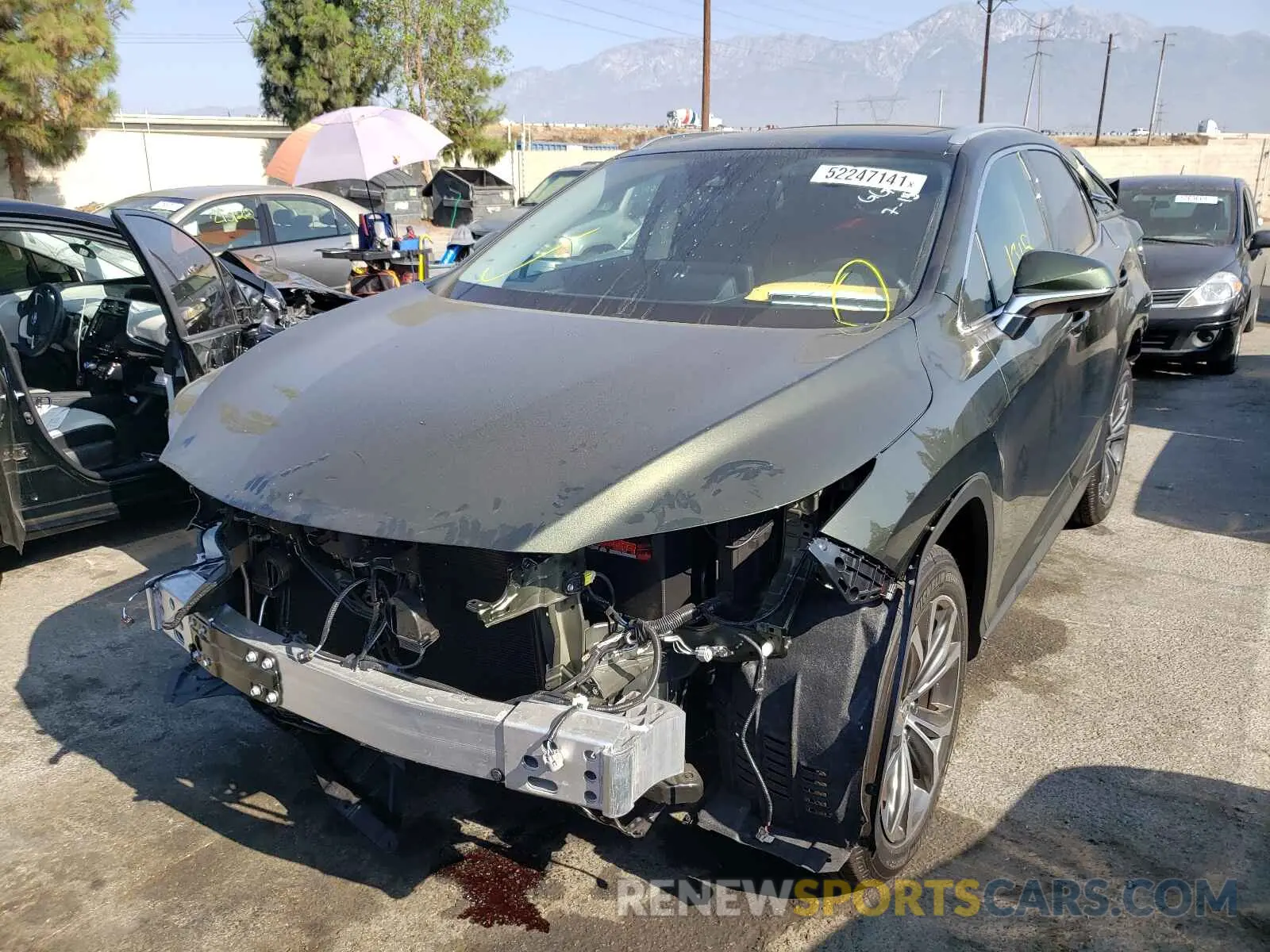2 Photograph of a damaged car 2T2HZMAAXMC208823 LEXUS RX350 2021