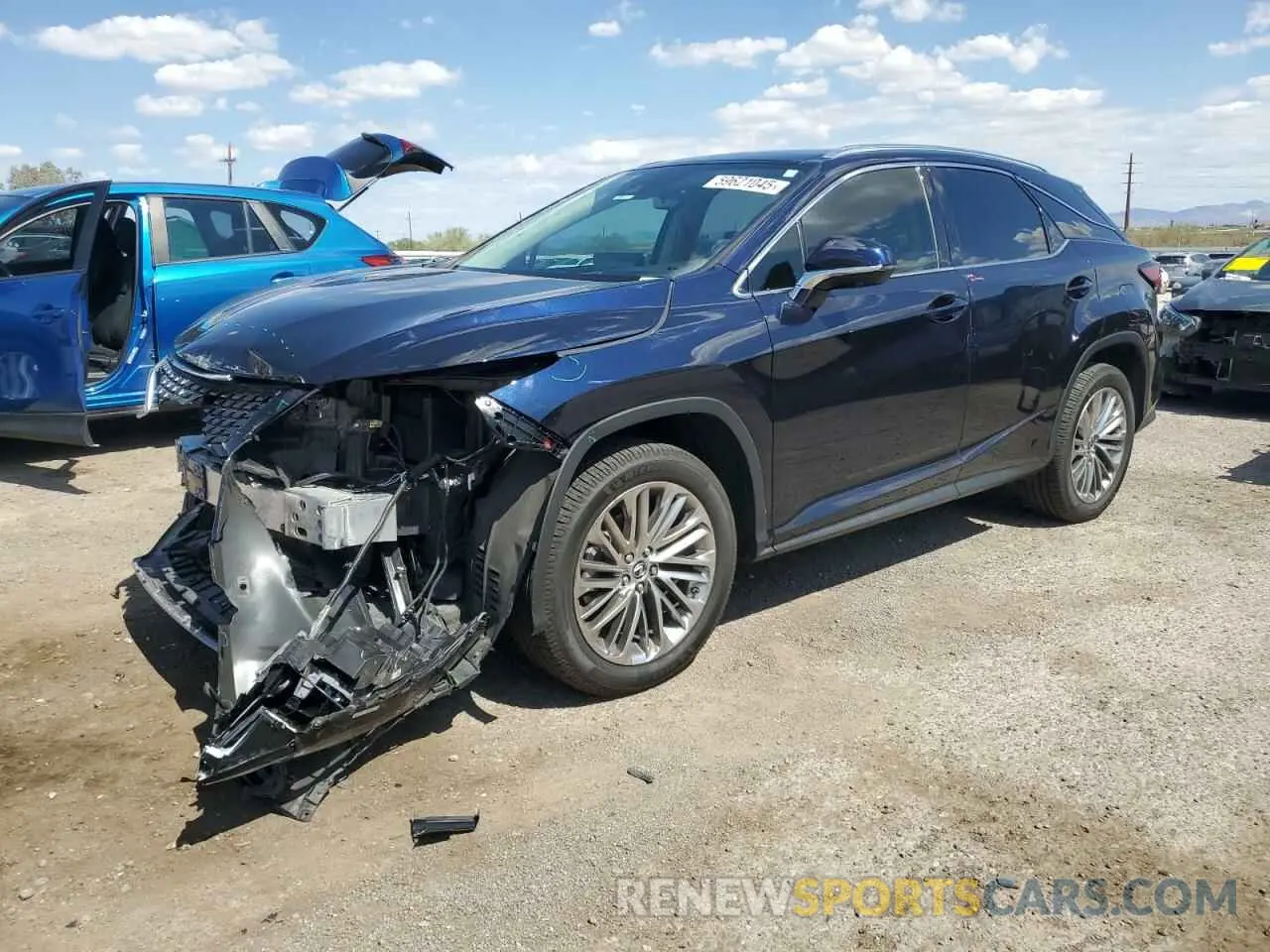 1 Photograph of a damaged car 2T2JZMAA6MC214894 LEXUS RX350 2021