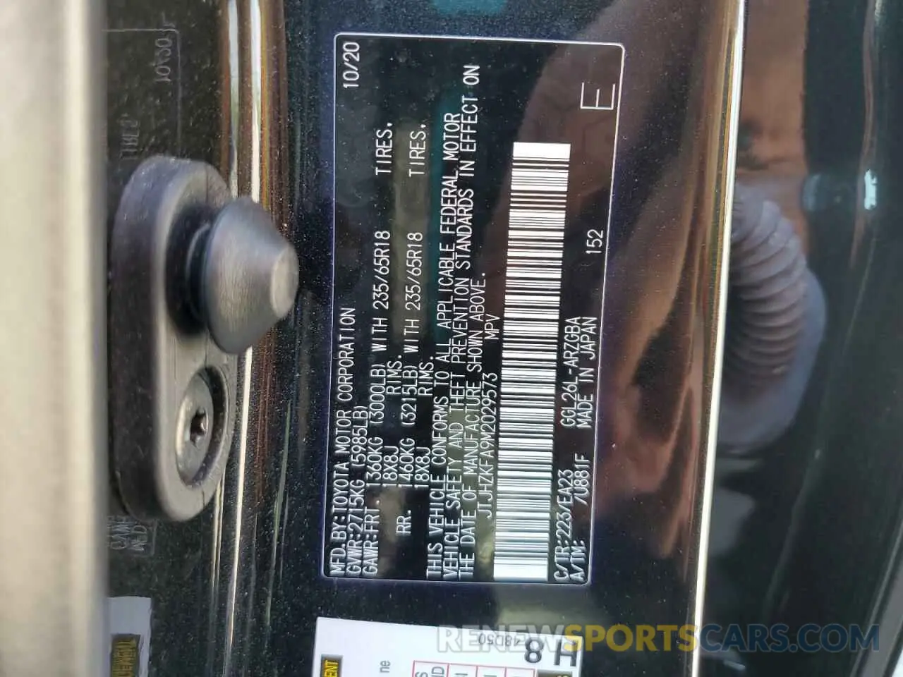 14 Фотография поврежденного автомобиля JTJHZKFA9M2029573 LEXUS RX350 2021