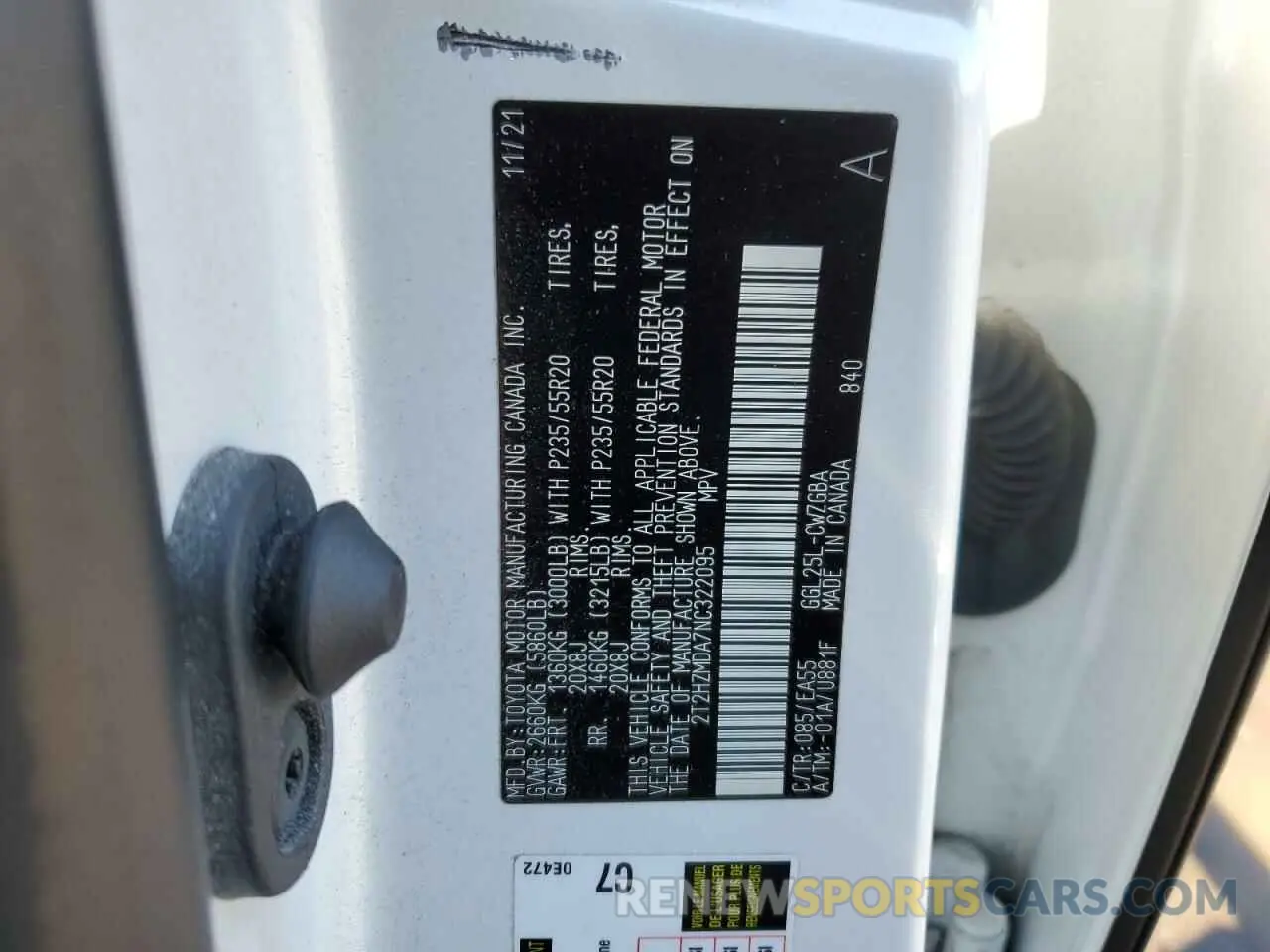 13 Фотография поврежденного автомобиля 2T2HZMDA7NC322095 LEXUS RX350 2022