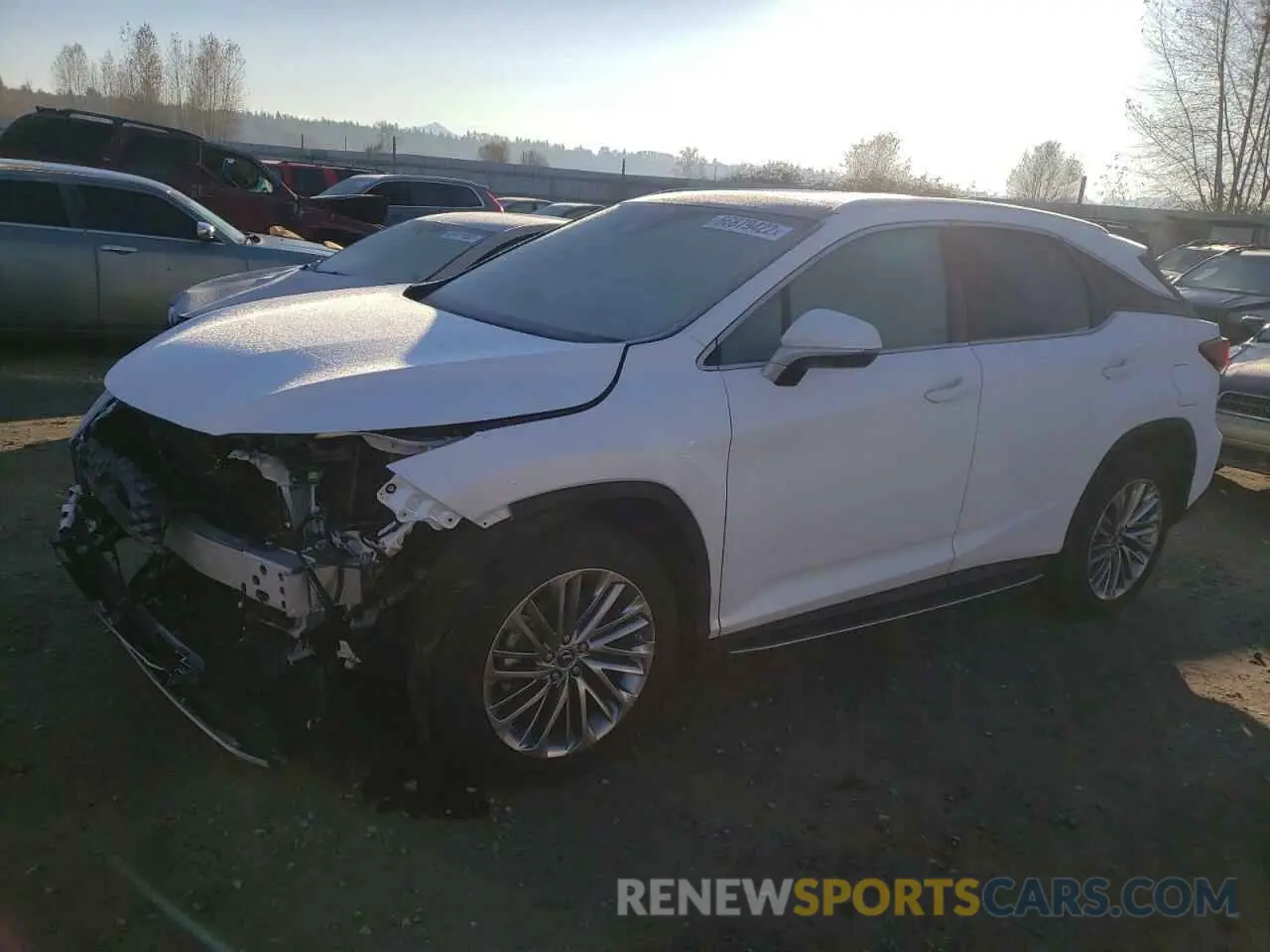 2 Photograph of a damaged car 2T2JZMDA9NC318602 LEXUS RX350 2022