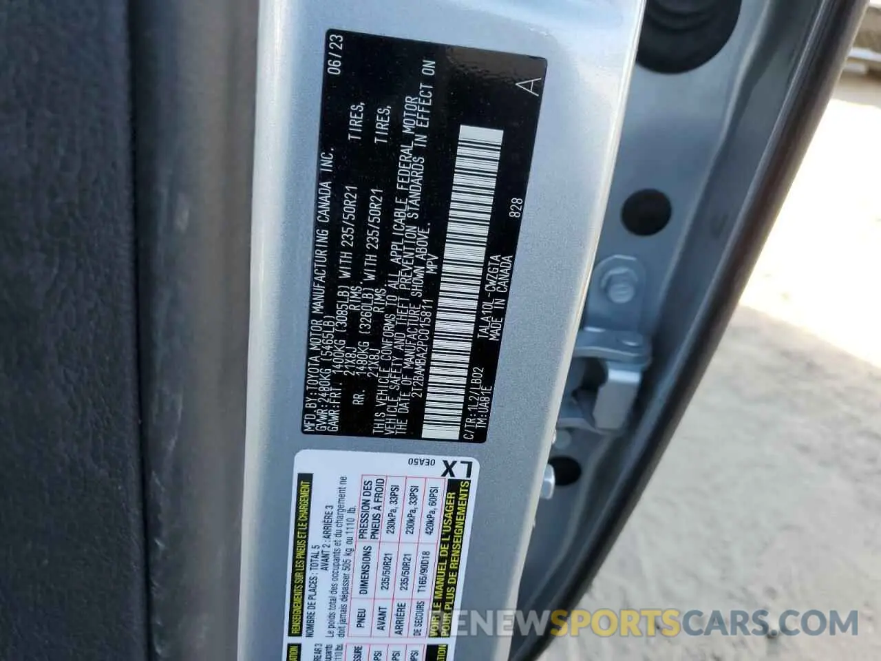14 Фотография поврежденного автомобиля 2T2BAMBA2PC015811 LEXUS RX350 2023