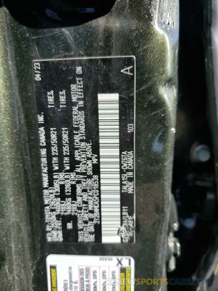 13 Photograph of a damaged car 2T2BAMCA5PC018538 LEXUS RX350 2023