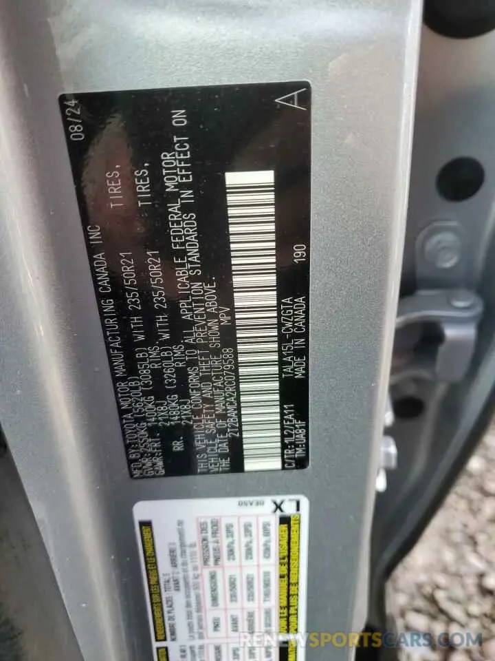 13 Фотография поврежденного автомобиля 2T2BAMCA2RC079588 LEXUS RX350 2024