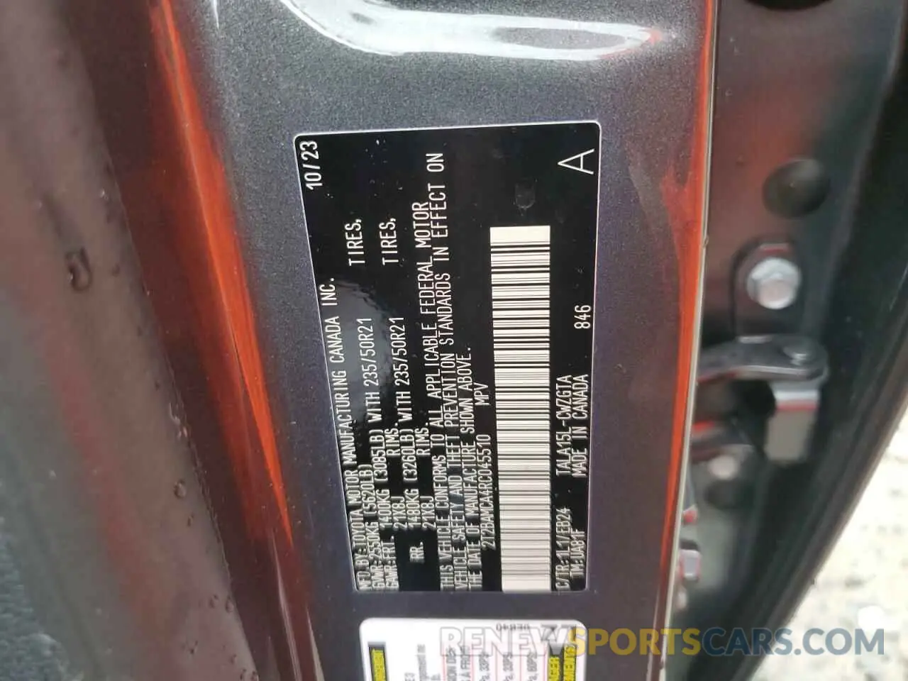 15 Фотография поврежденного автомобиля 2T2BAMCA4RC045510 LEXUS RX350 2024