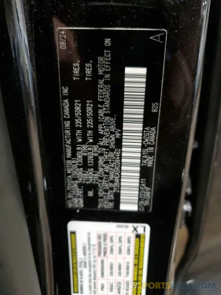 15 Фотография поврежденного автомобиля 2T2BAMCA5RC084462 LEXUS RX350 2024