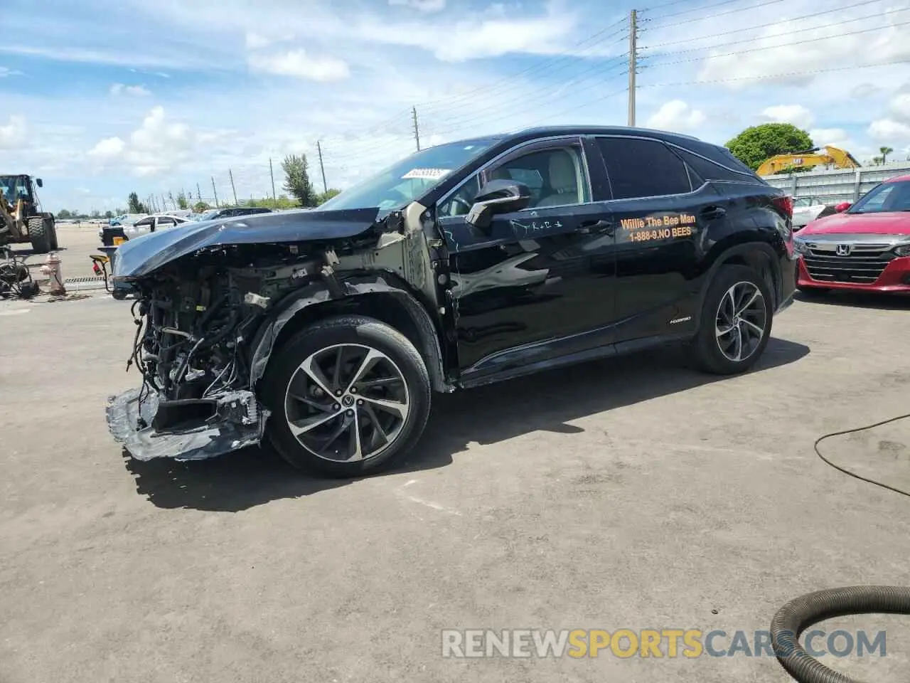 1 Photograph of a damaged car 2T2BGMCA3KC040092 LEXUS RX450 2019