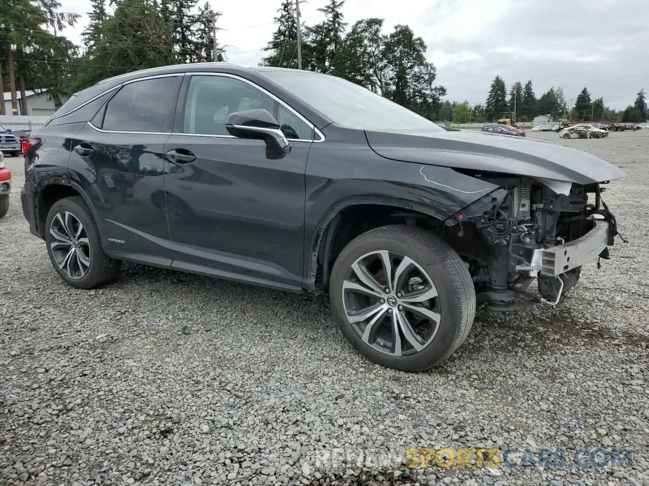 4 Фотография поврежденного автомобиля 2T2BGMCA6KC038109 LEXUS RX450 2019