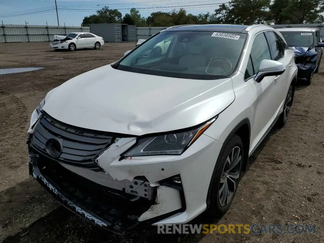 2 Photograph of a damaged car 2T2BGMCA9KC042655 LEXUS RX450 2019