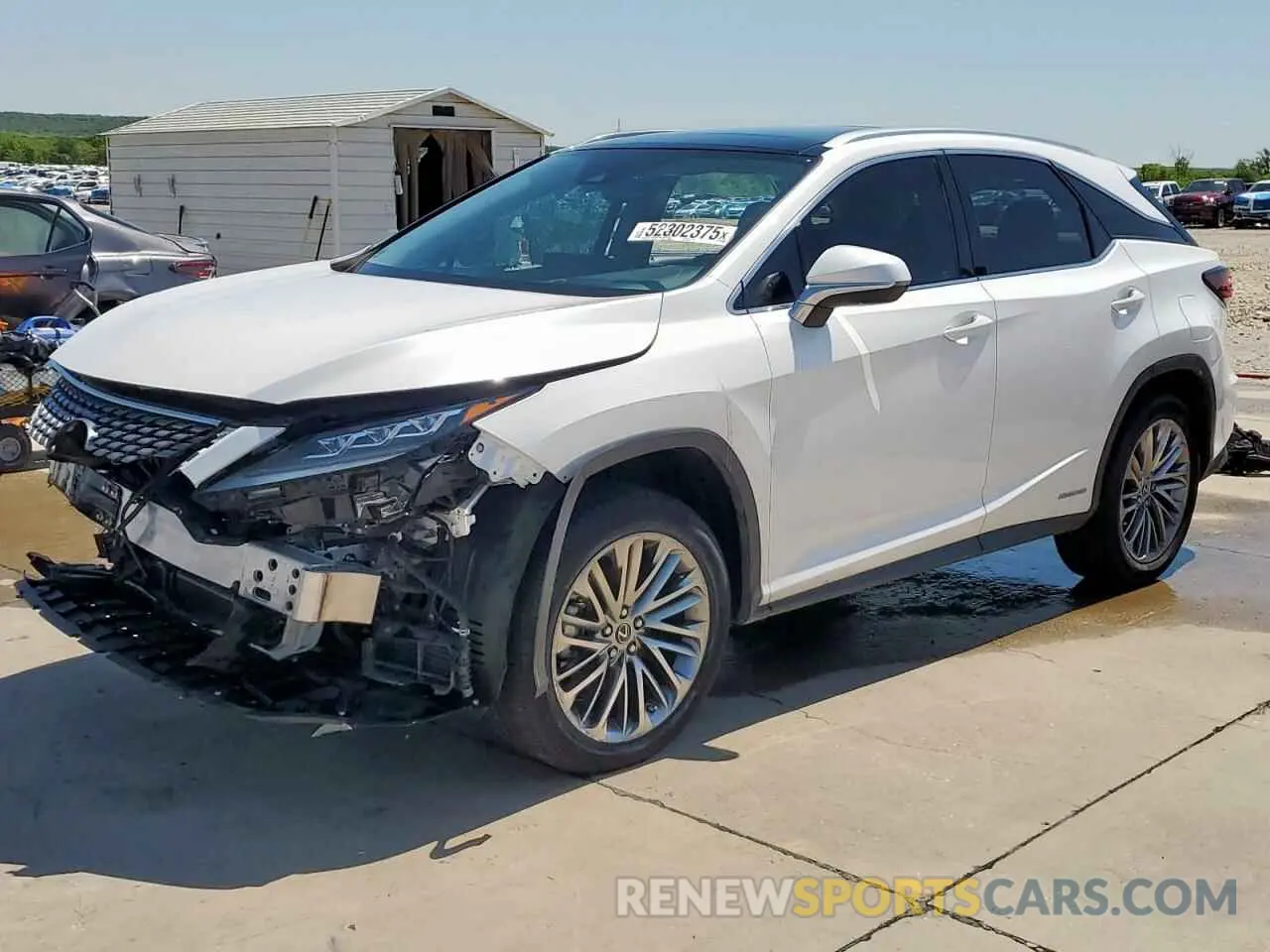 1 Photograph of a damaged car 2T2JGMDA3LC054926 LEXUS RX450 2020
