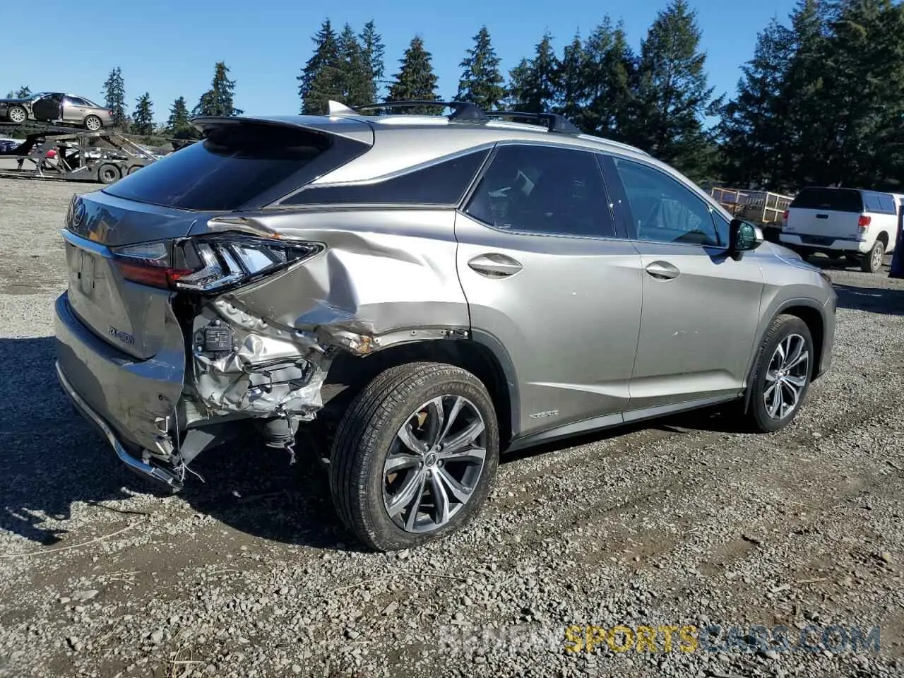 3 Photograph of a damaged car 2T2HGMDA3MC060984 LEXUS RX450 2021