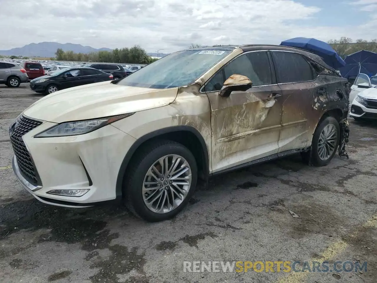1 Photograph of a damaged car 2T2JGMDA7MC059046 LEXUS RX450 2021
