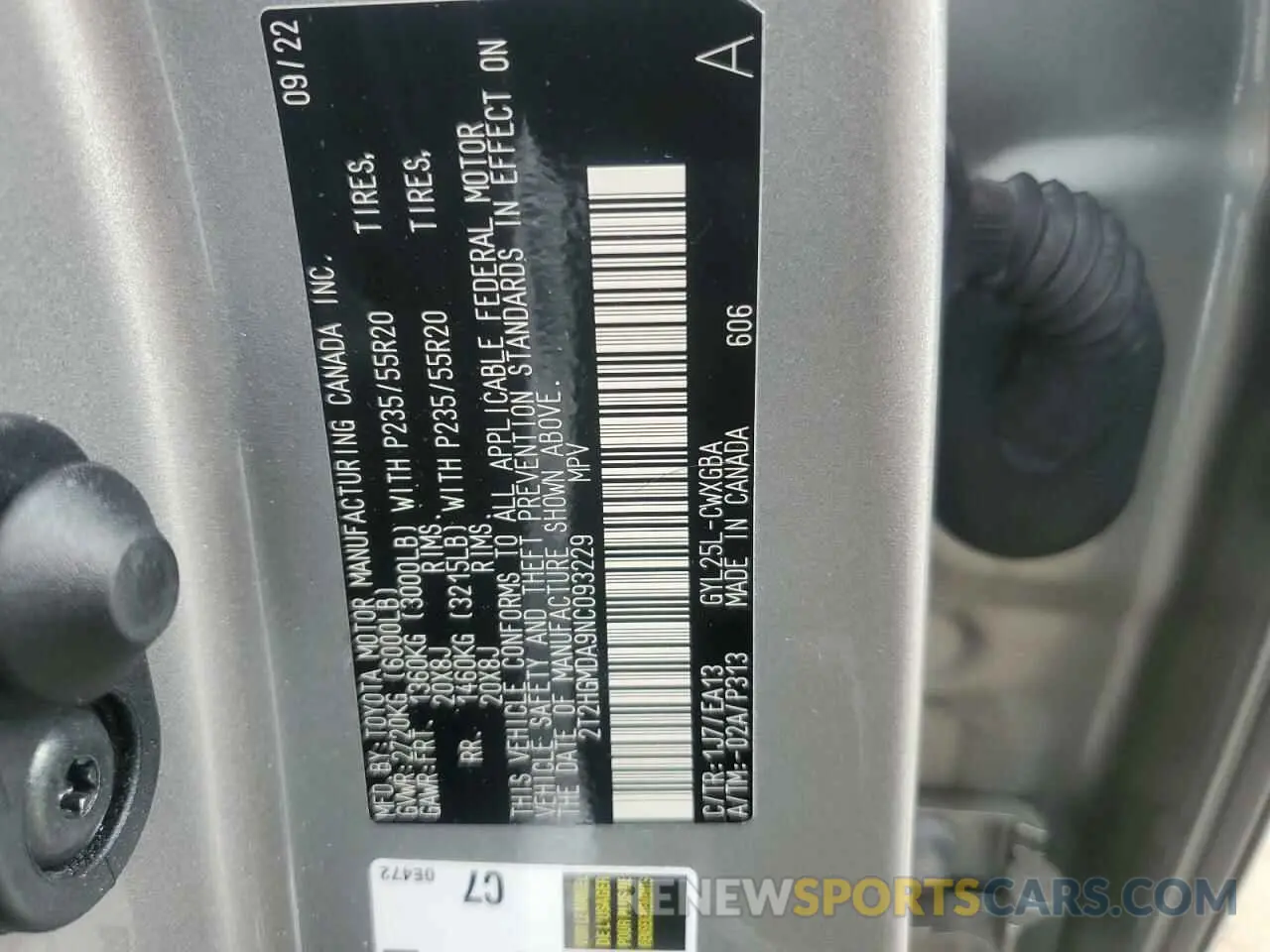 13 Photograph of a damaged car 2T2HGMDA9NC093229 LEXUS RX450 2022